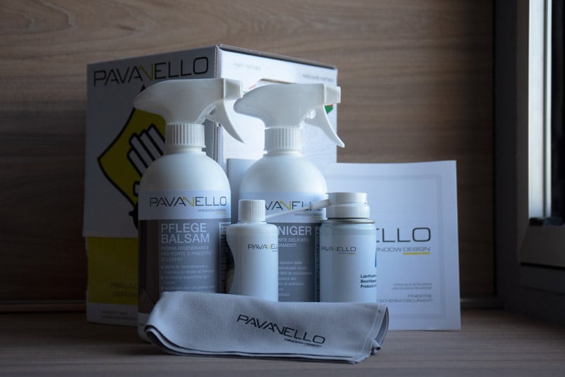 kit pulizia per manutenzione finestra