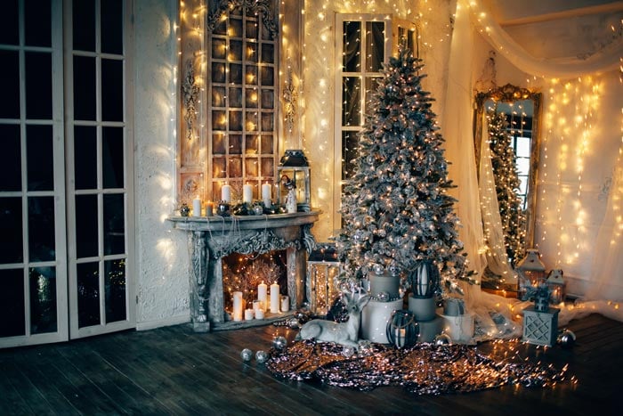 decorazioni natalizie su vetro - albero
